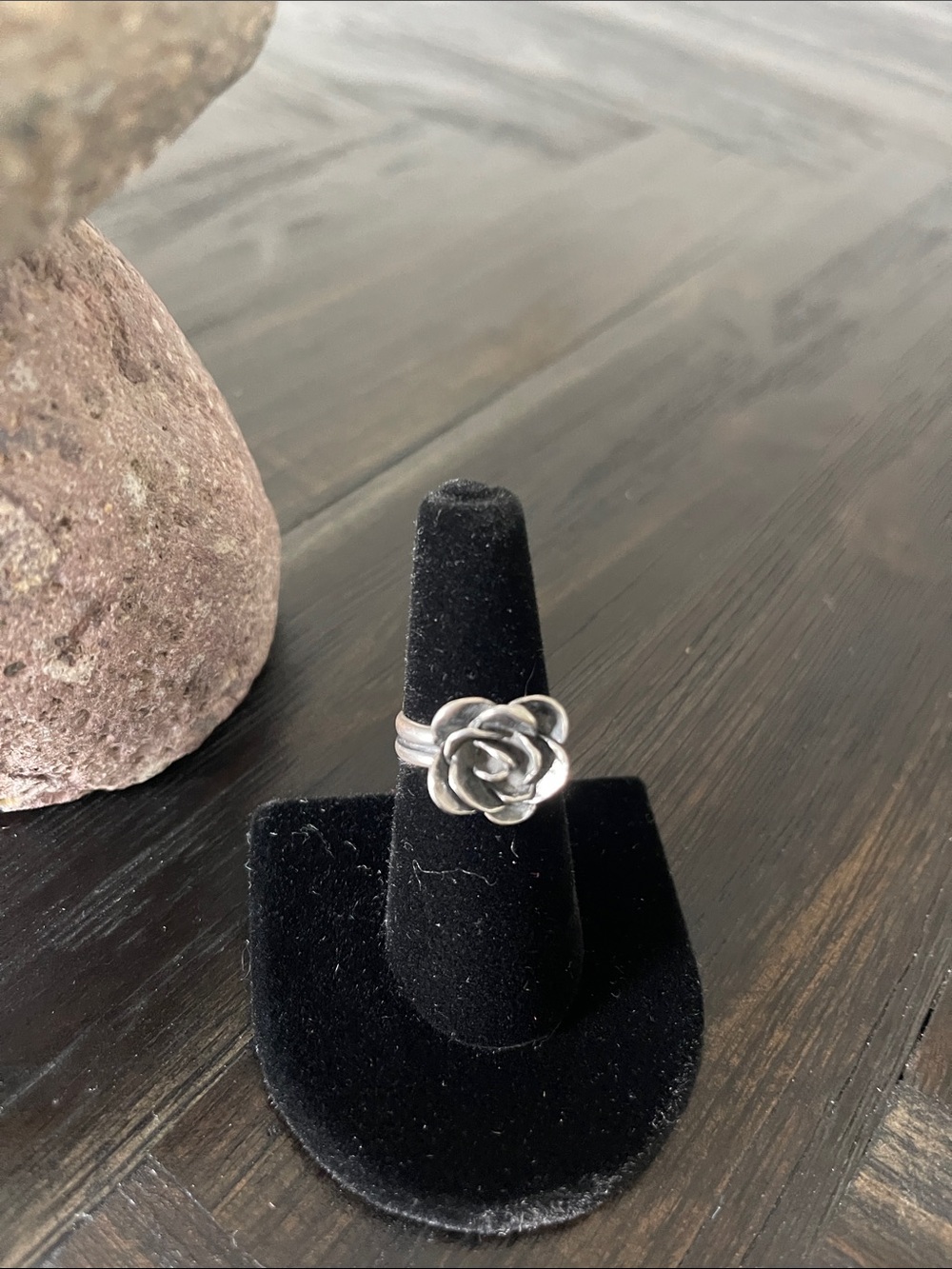Silpada Sterling Silver Rose Ring - Silver Floral Band